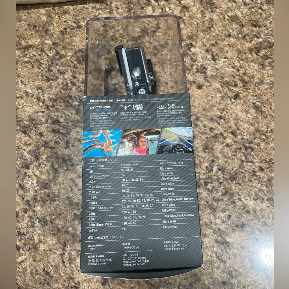 NEW NIB GOPRO 4 BLACK EDITION 4K DESCRIPTION IN PHOTOS